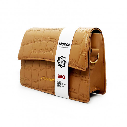 Beige diagonal Ladies handbag