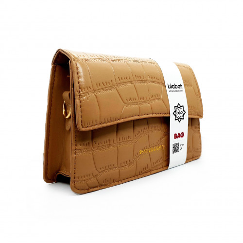 Beige diagonal Ladies handbag