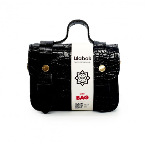 Black Belt Buckle Animal Pattern Crossbody Bag
