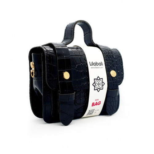 Black Belt Buckle Animal Pattern Crossbody Bag