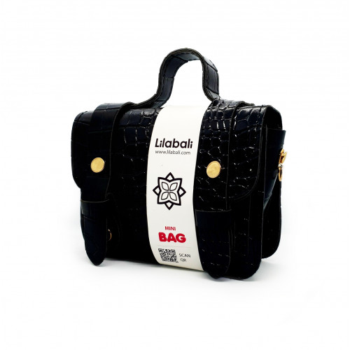 Black Belt Buckle Animal Pattern Crossbody Bag
