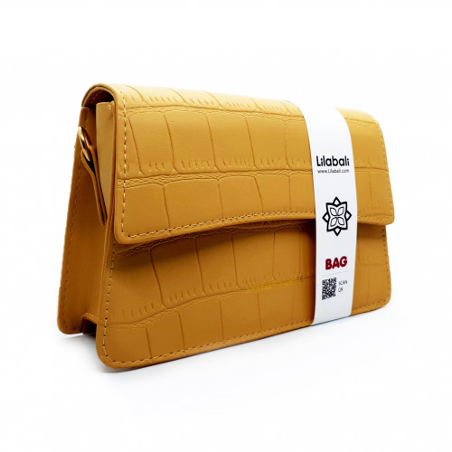 Light Yellow diagonal Ladies handbag