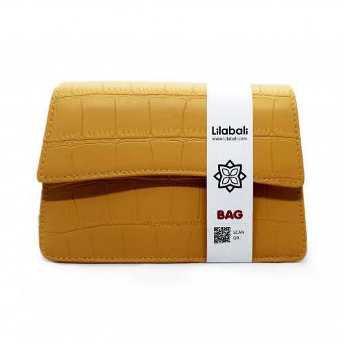 Light Yellow diagonal Ladies handbag