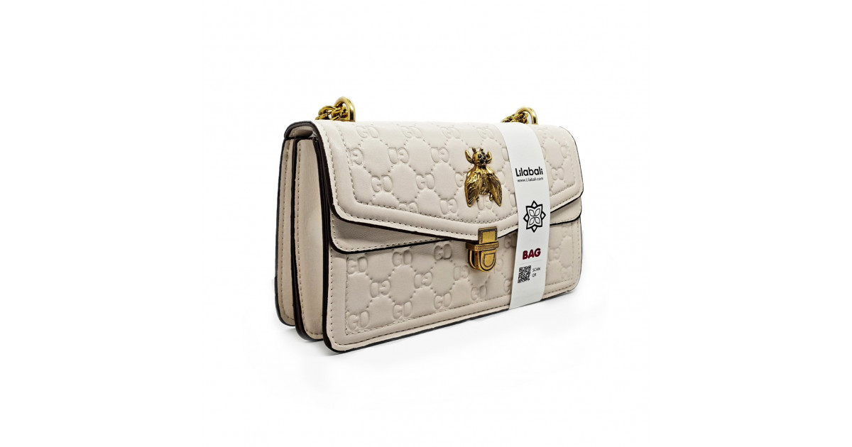 Golden Chain Flap Shoulder Bag - Double Chamber