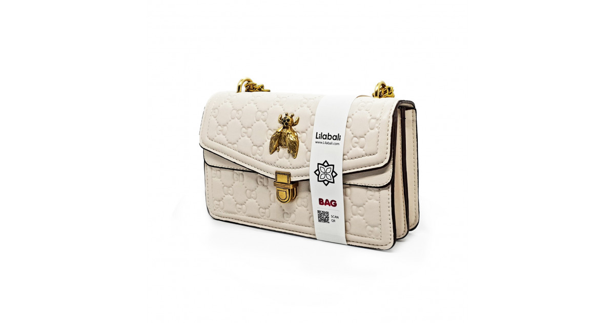 Golden Chain Flap Shoulder Bag - Double Chamber
