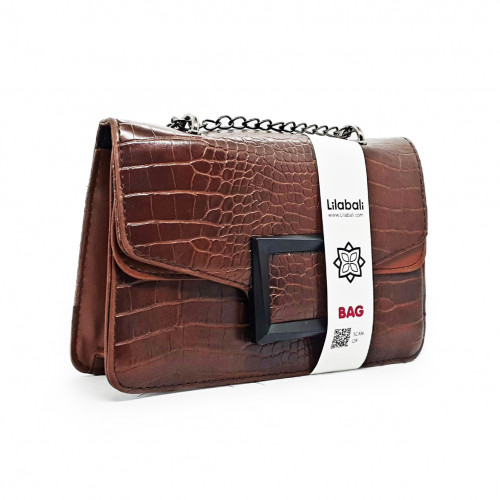 Crocodile Pattern Soft Chain Shoulder Bag