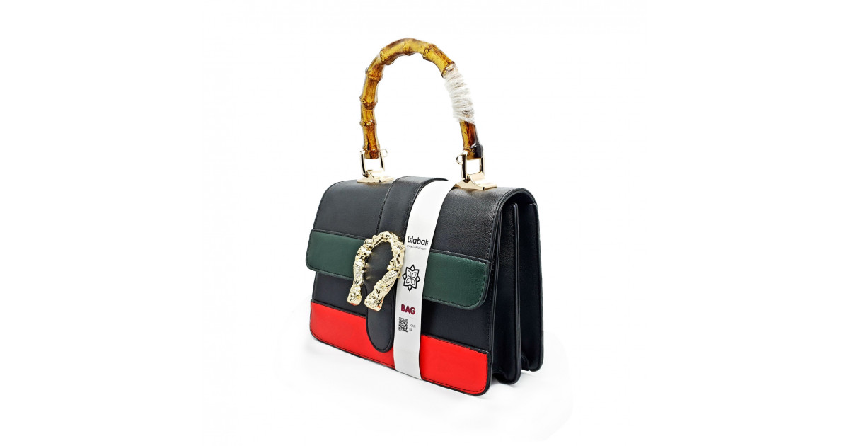 Vintage Vintage Alligator Pattern Metal Lock Satchels Handbag