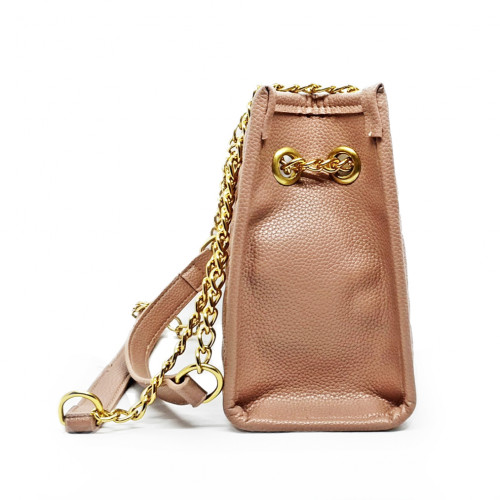 Peach Quilted Crossbody Shoulder Bag