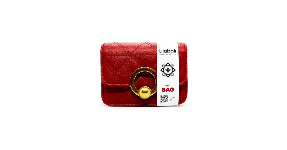 PU Leather Solid Color Flap Purse Small Crossbody Bag -Maroon