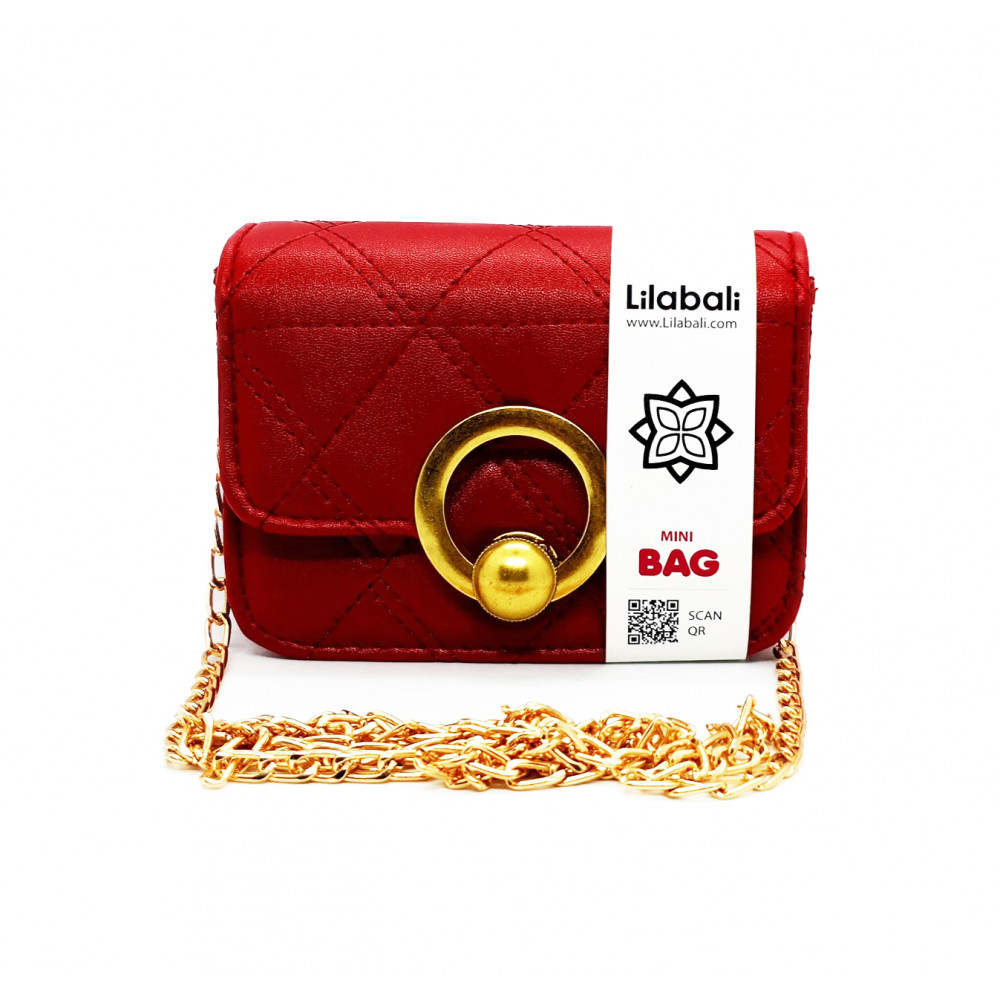 PU Leather Solid Color Flap Purse Small Crossbody Bag -Maroon