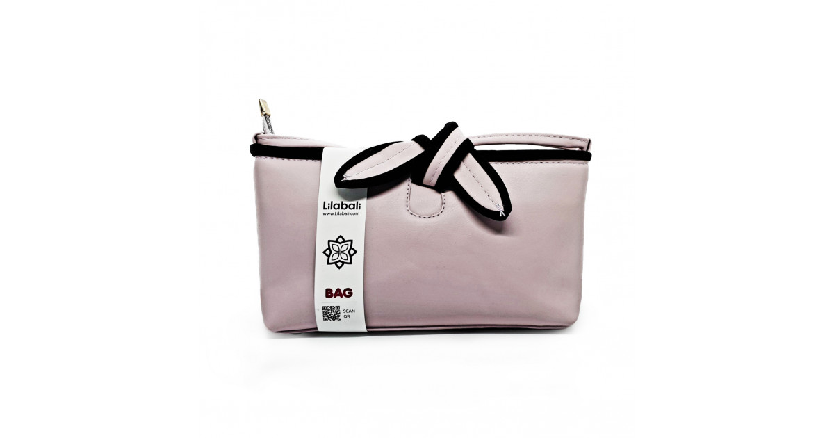 Purple Splicing Color Bow Design Shoulder Bag