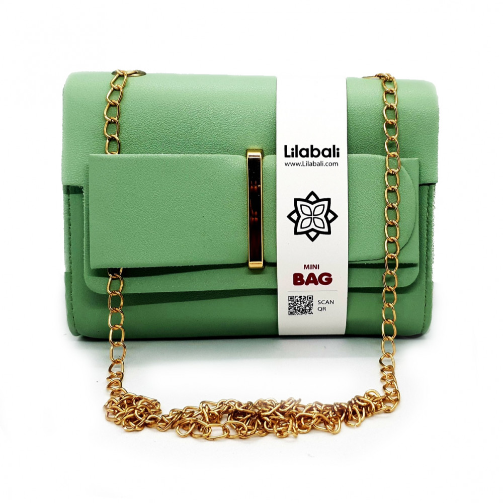 Green Flap Bow Ladies Crossbody Bag