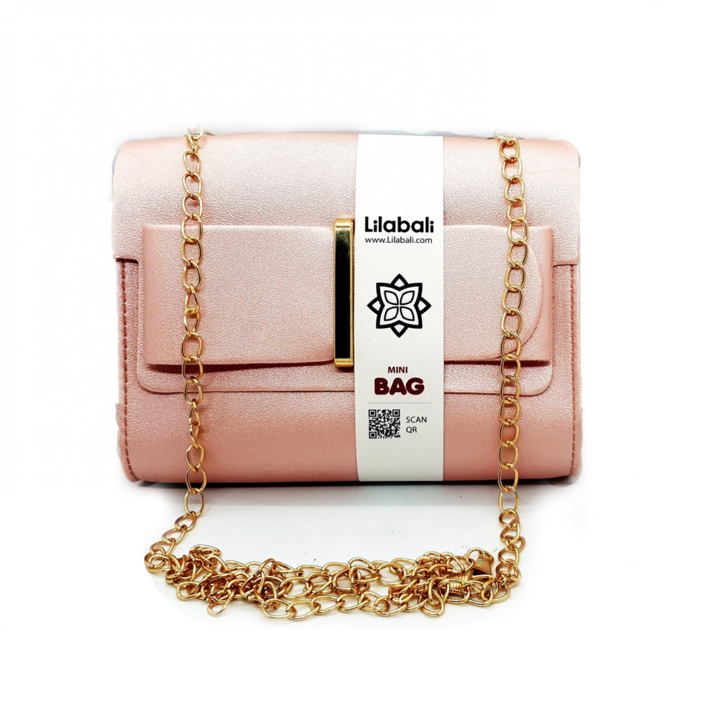 Pink Flap Bow Ladies Crossbody Bag