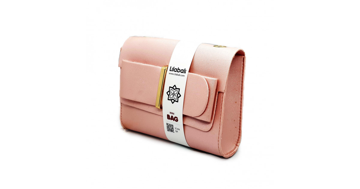 Pink Flap Bow Ladies Crossbody Bag