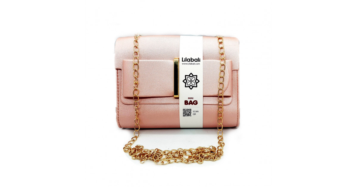 Pink Flap Bow Ladies Crossbody Bag
