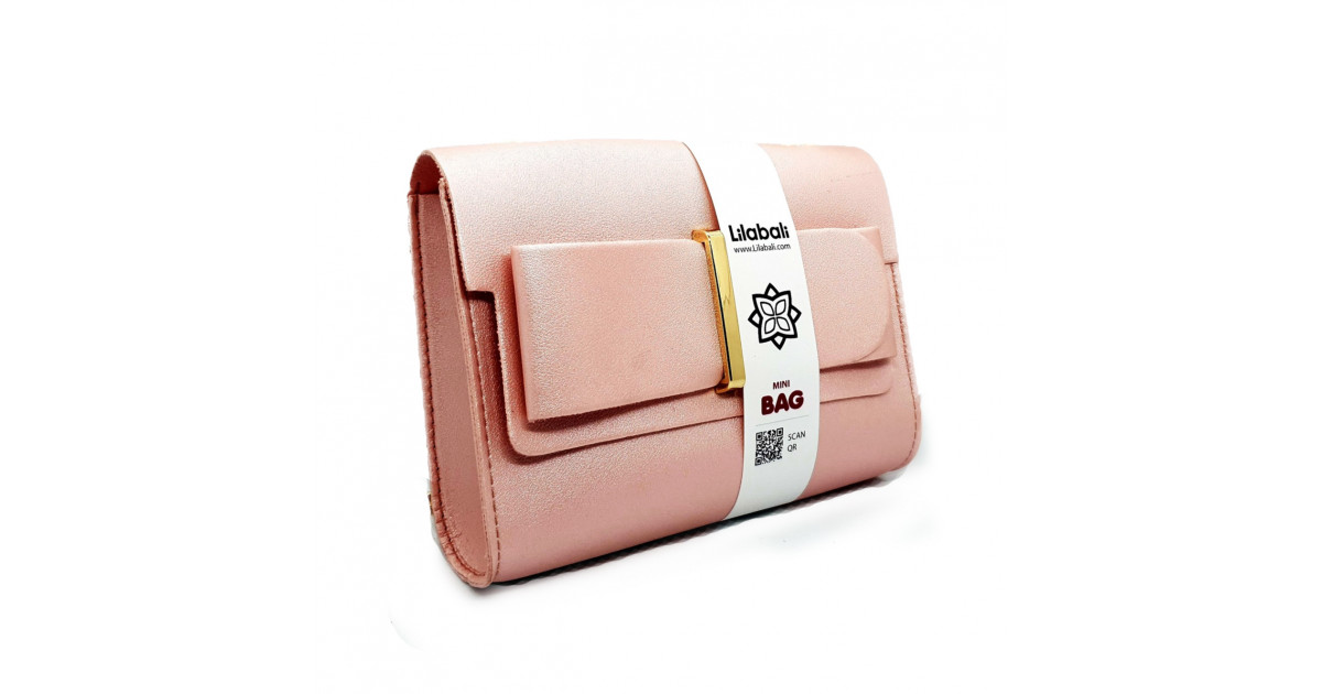 Pink Flap Bow Ladies Crossbody Bag