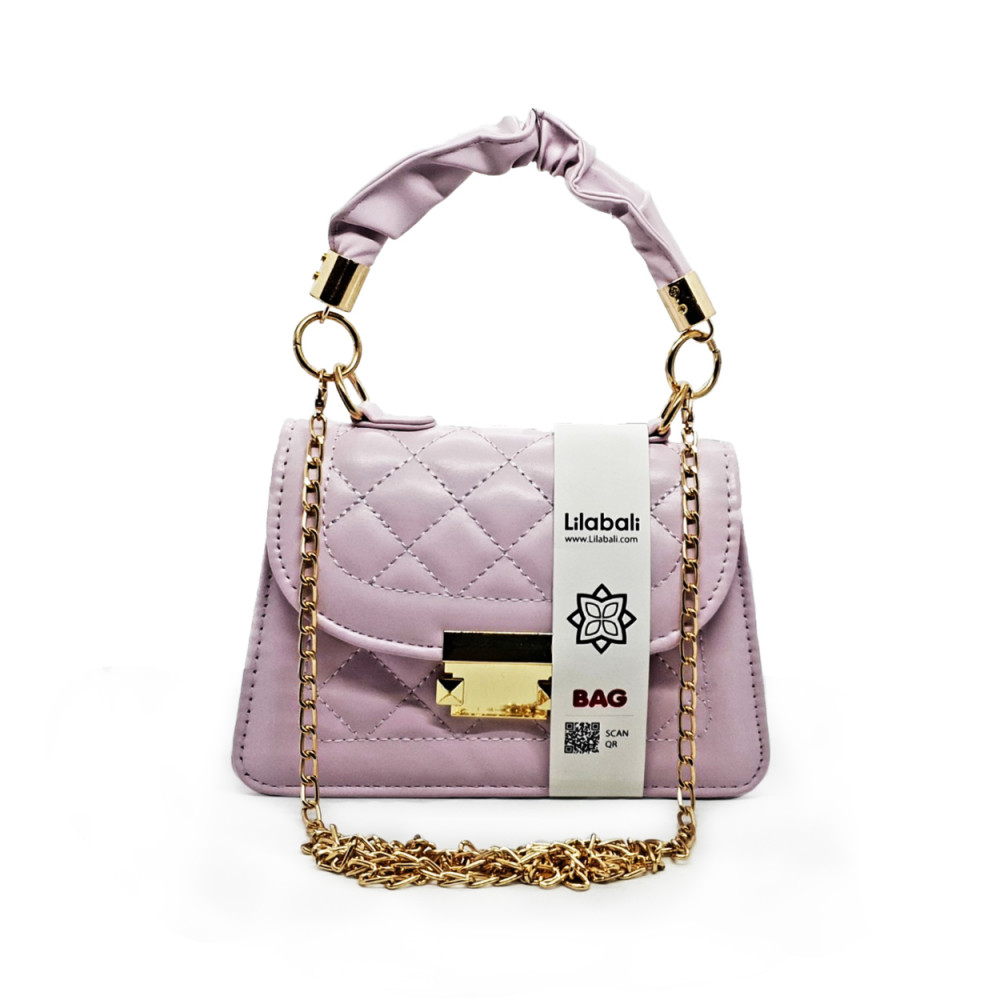 Purple Hand held One Shoulder Slant Straddle Bag