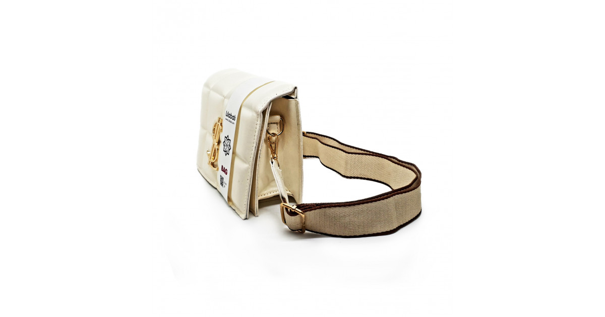 Cream Wide Shoulder Strap Bag