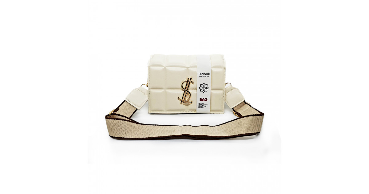 Cream Wide Shoulder Strap Bag
