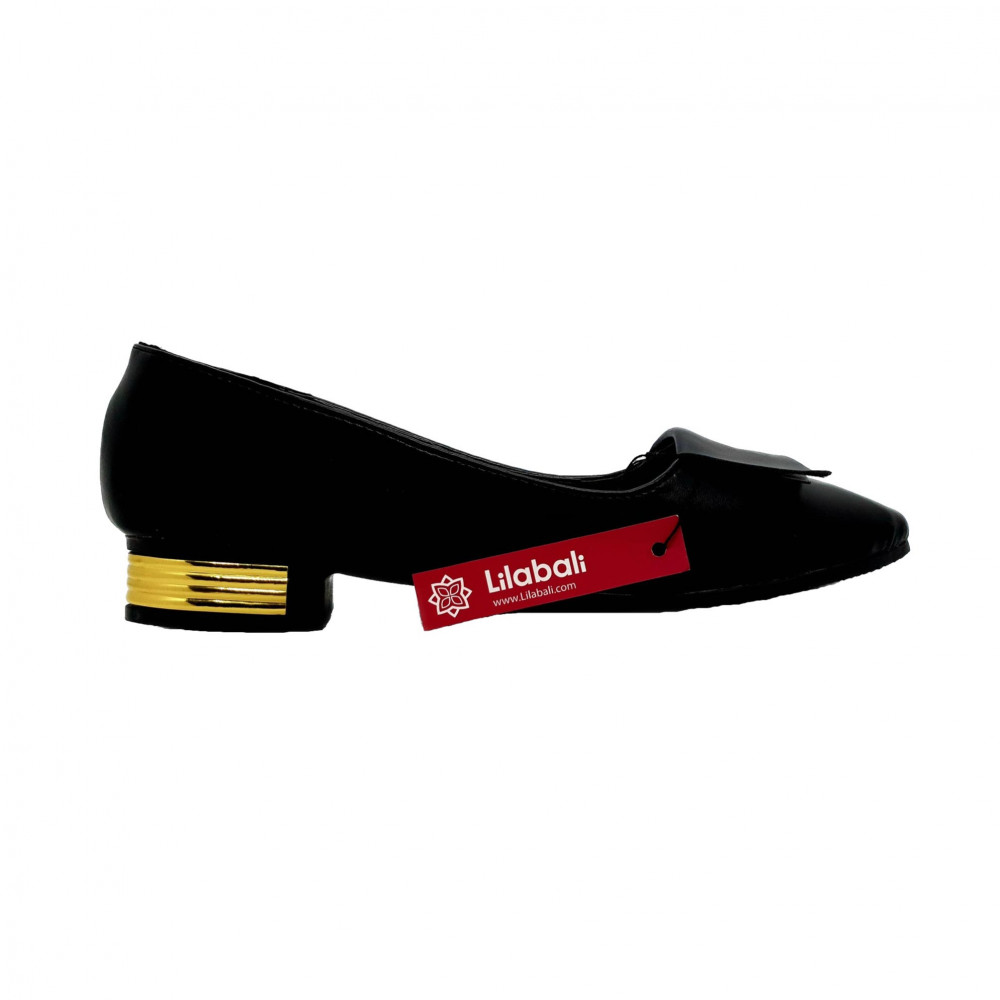 Low Heel Black Ladies Pump Shoes