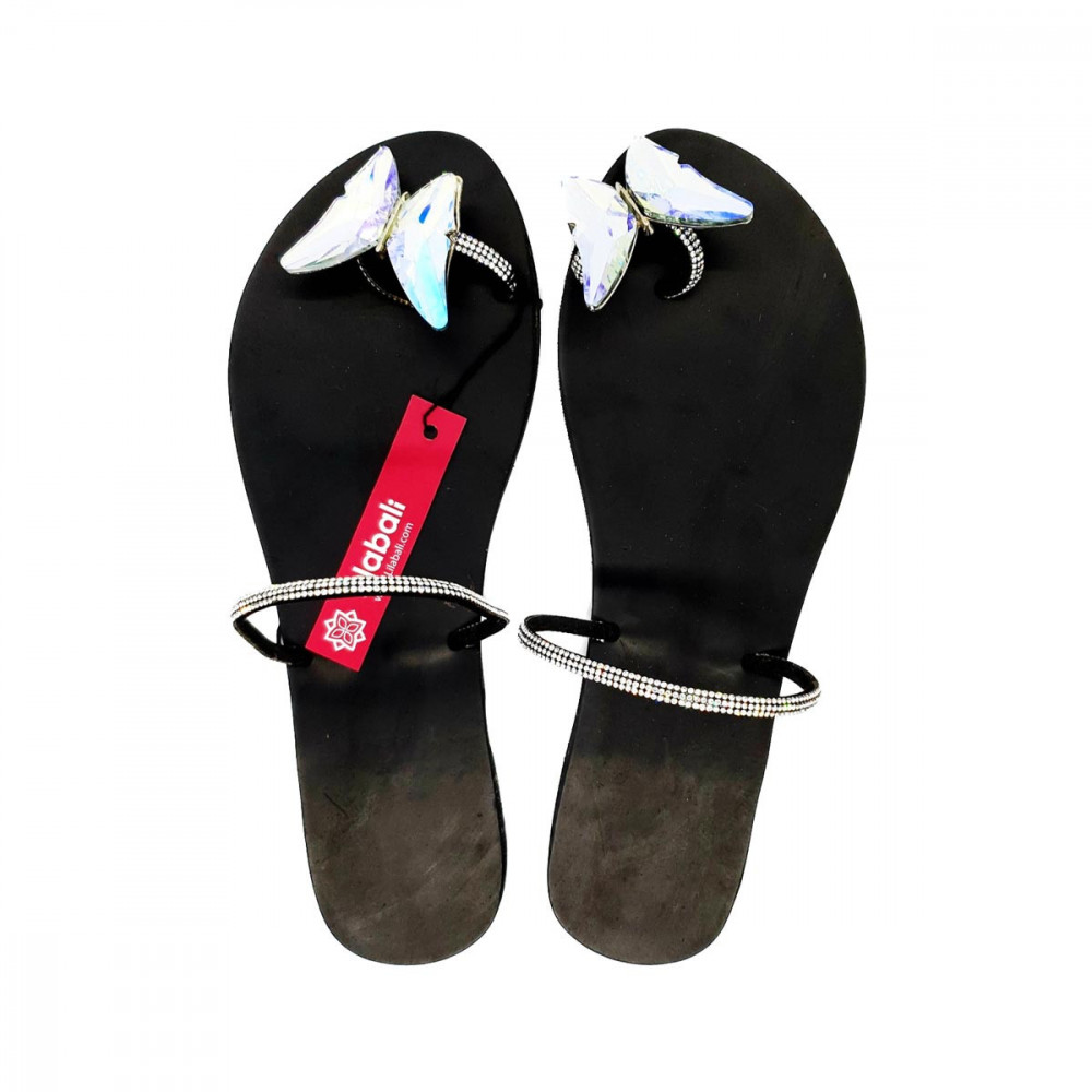 Crystal Butterfly Stone Ladies Classy & Trendy Outdoor Sandle -38