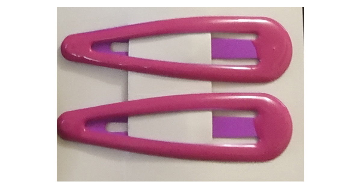 2 x Mauve Snap Hair Clips