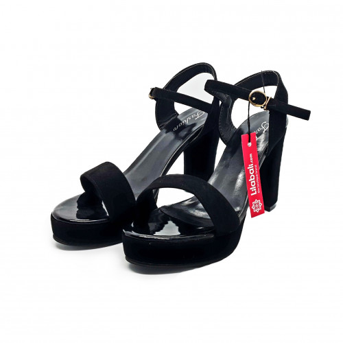 Ankle Strap Thick Heel Platform Shoes - Black