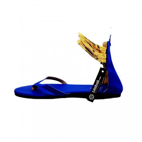 Rome Style Metal Decoration Zipper Sandals