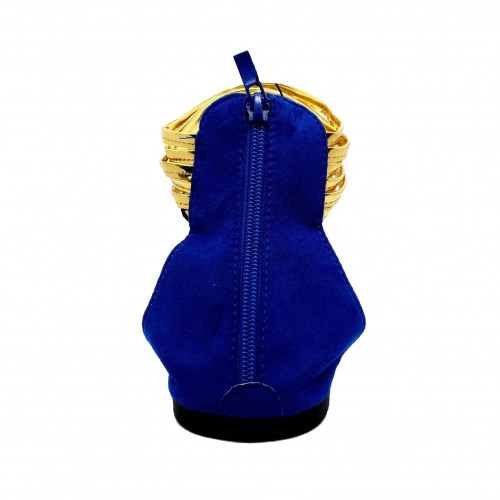 Rome Style Metal Decoration Zipper Sandals