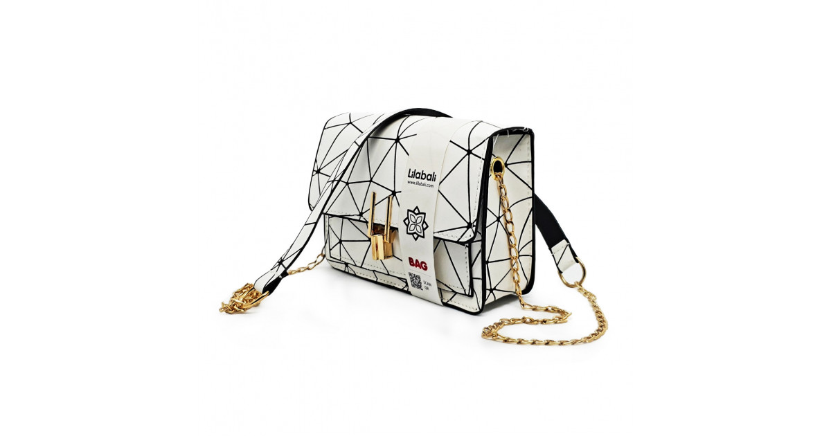 White Pattern Cross body Bag