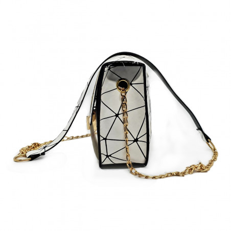White Pattern Cross body Bag