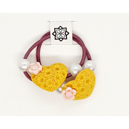 Yellow - 2 X HeartShape Hair Band