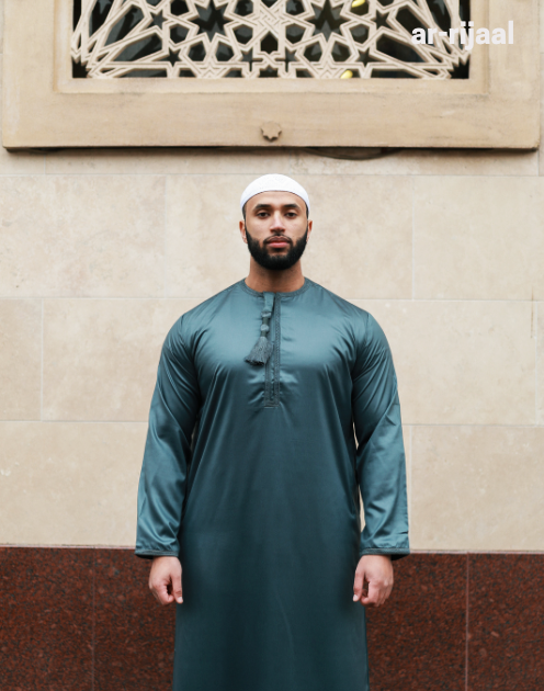 Forest Green Thobe With Tussle