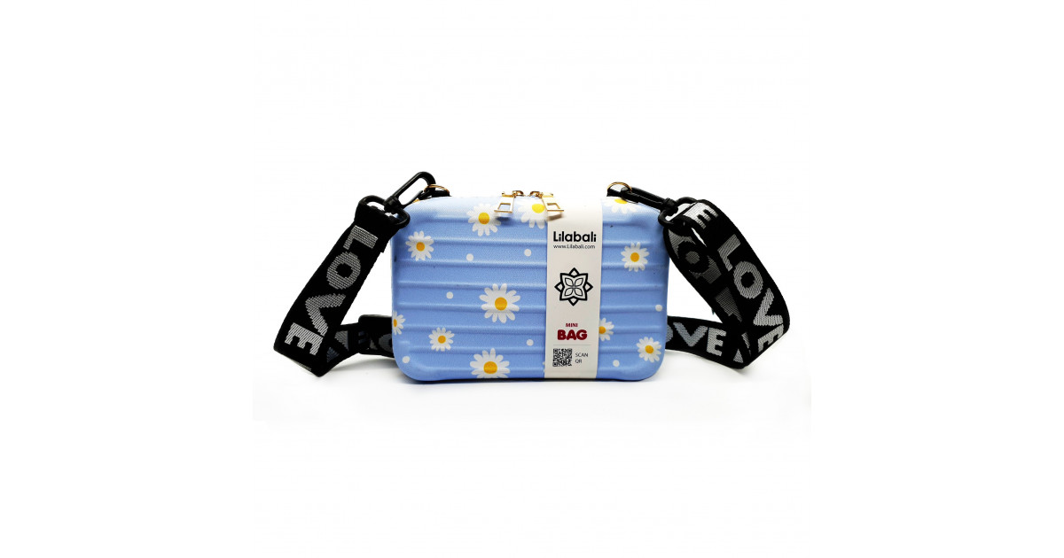 Blue Daisy Flower Cross Body Bag