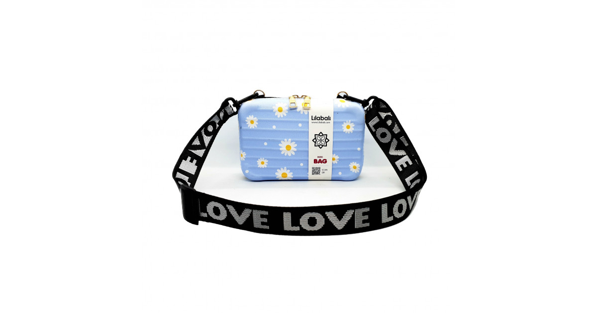 Blue Daisy Flower Cross Body Bag