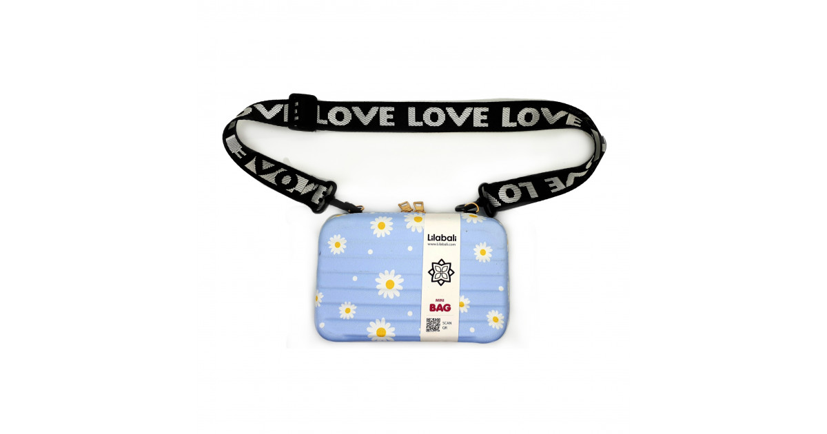 Blue Daisy Flower Cross Body Bag