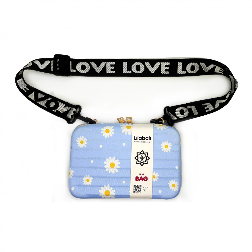 Blue Daisy Flower Cross Body Bag