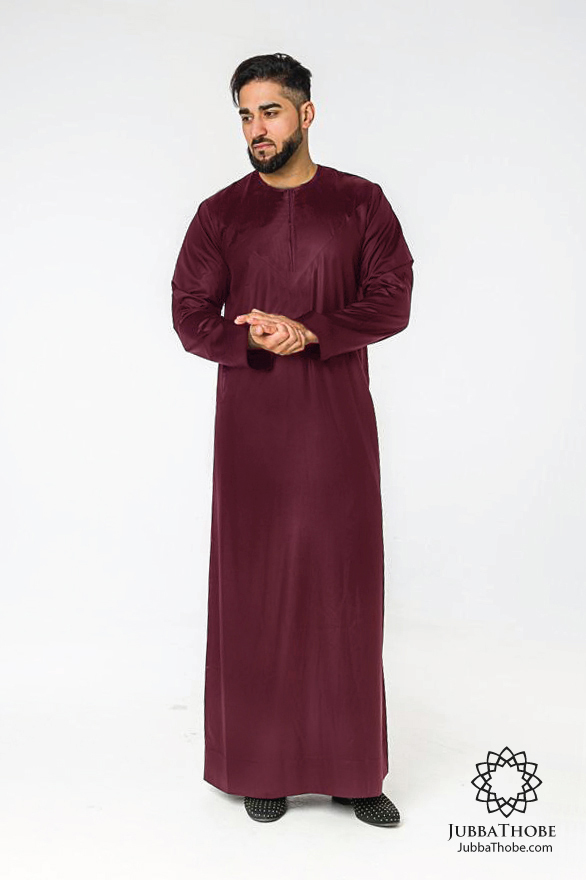 Omani Maroon Thobe