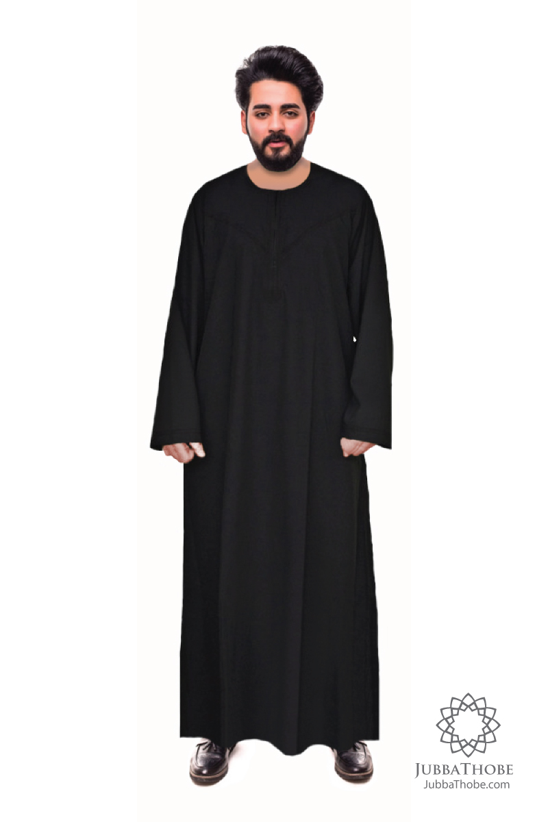 Matt Black Omani Thobe