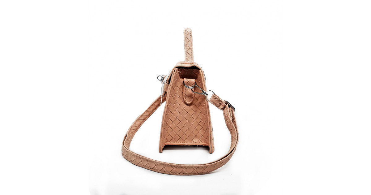Pink Pattern Casual Lock Handbag