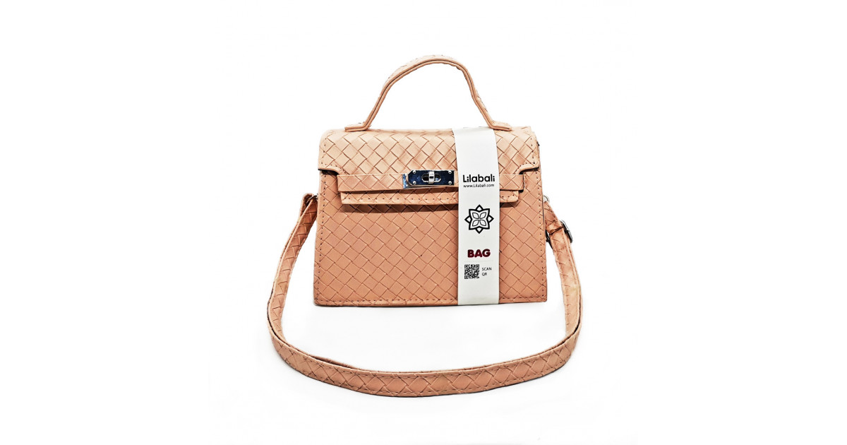 Pink Pattern Casual Lock Handbag
