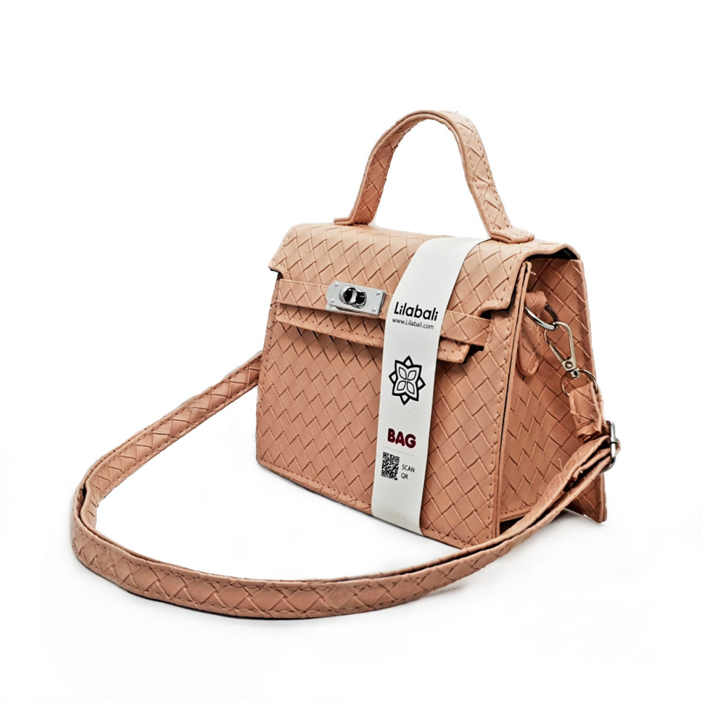 Pink Pattern Casual Lock Handbag
