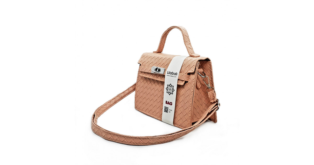 Pink Pattern Casual Lock Handbag