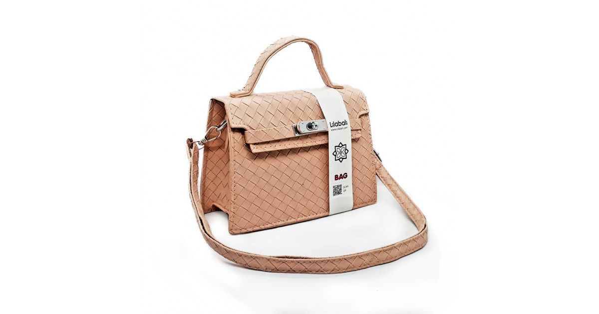 Pink Pattern Casual Lock Handbag