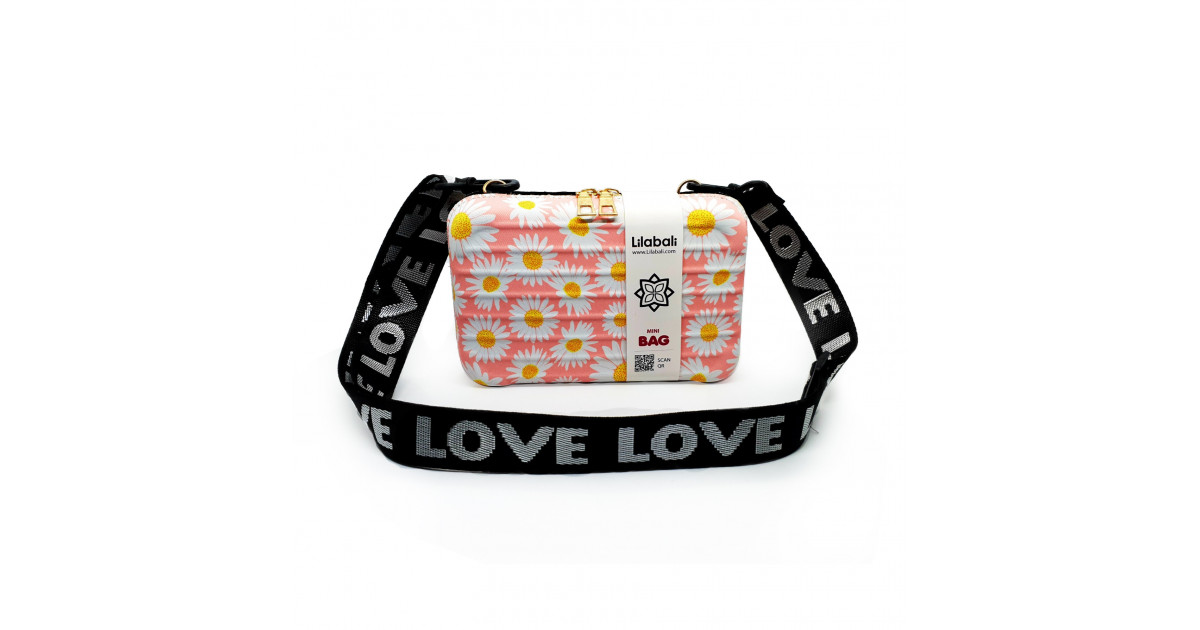 Pink Daisy Flower Cross Body Bag
