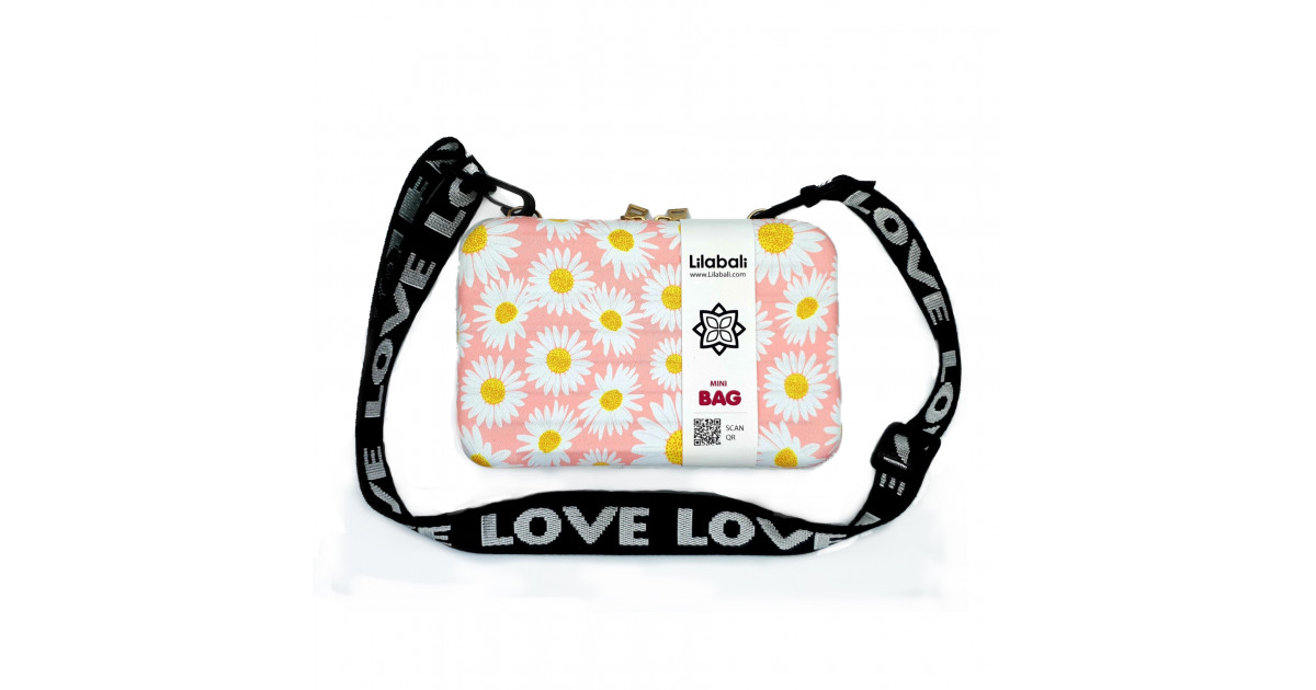 Pink Daisy Flower Cross Body Bag