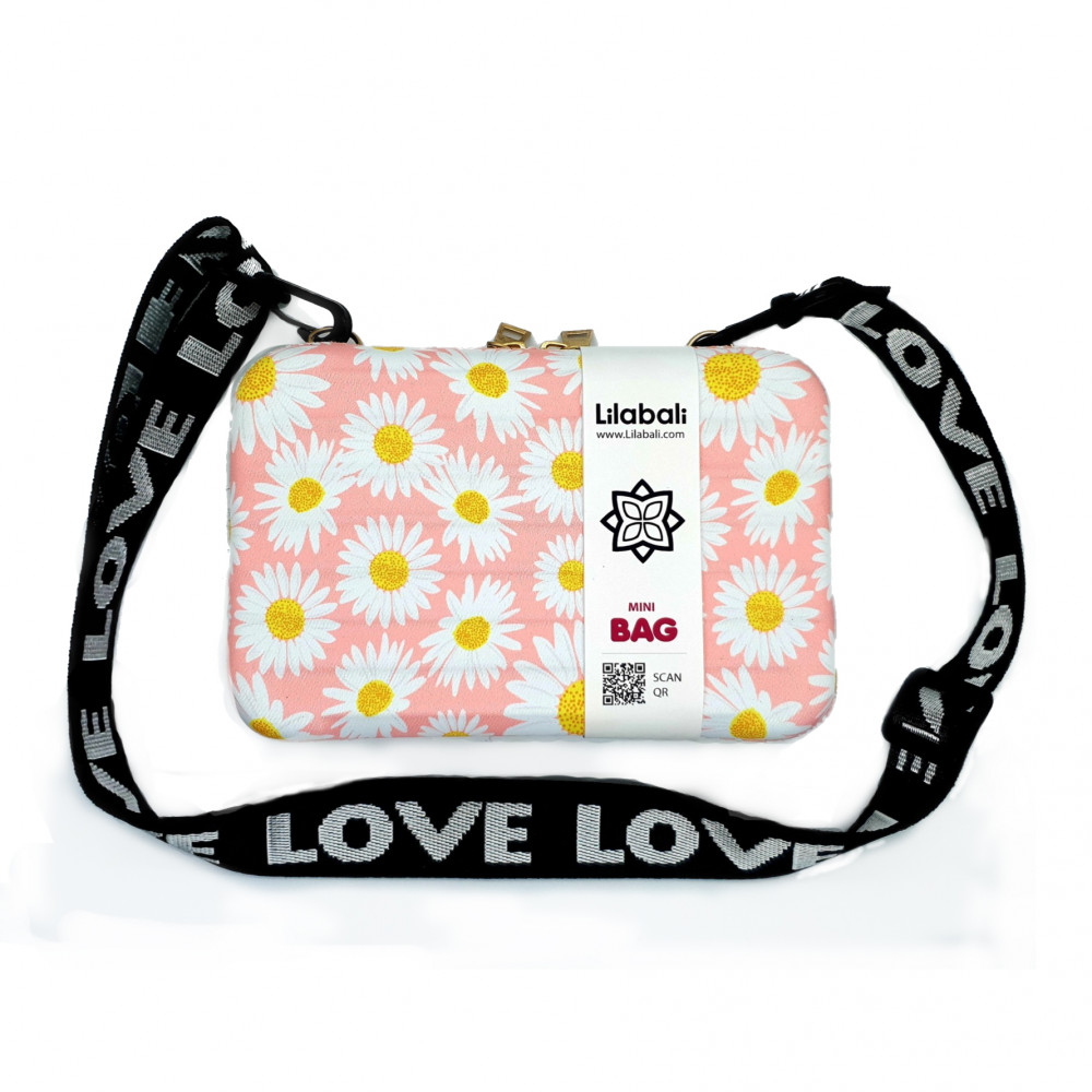 Pink Daisy Flower Cross Body Bag