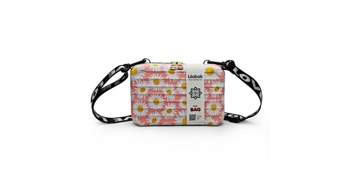 Pink Daisy Flower Cross Body Bag