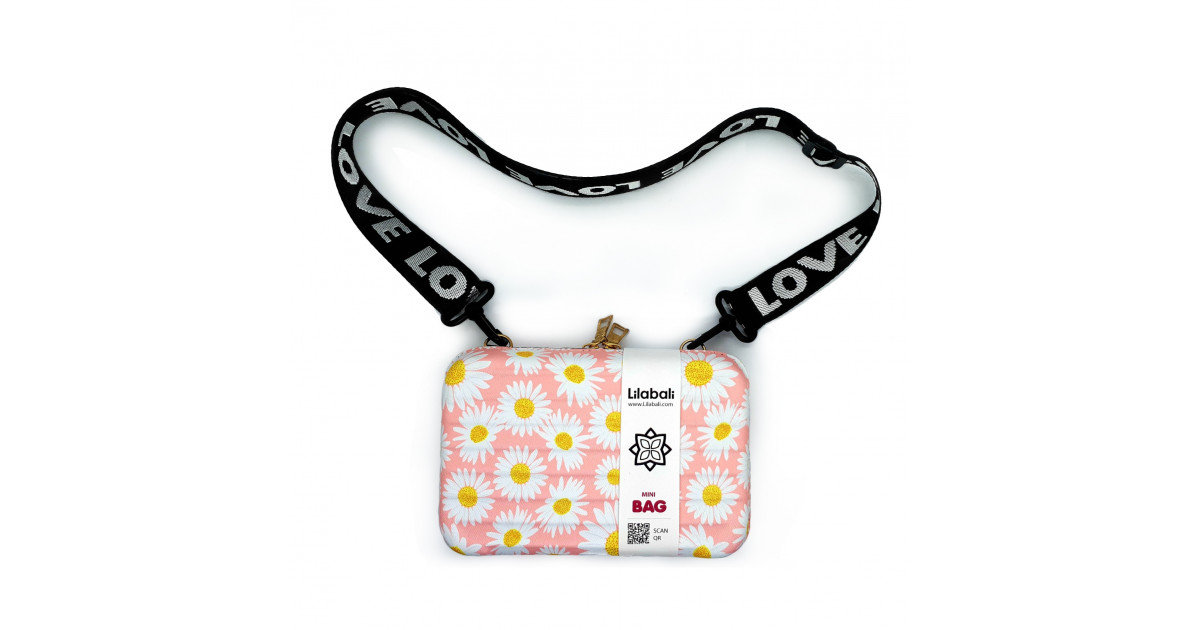 Pink Daisy Flower Cross Body Bag