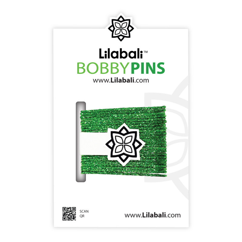 Bobby Pins Sparkly Green